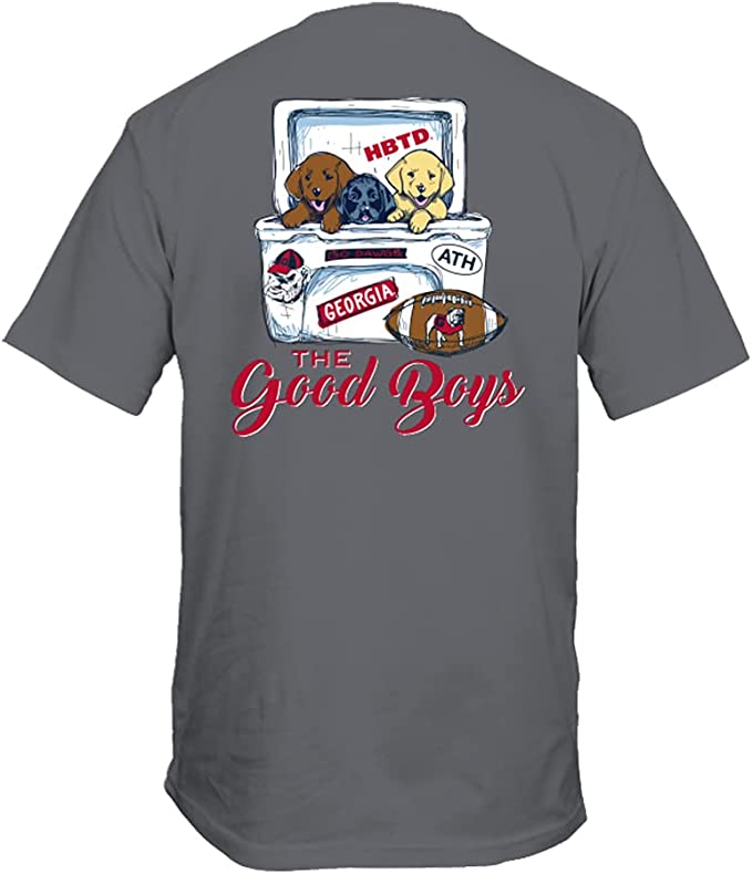 Georgia Bulldogs T-Shirt - The Good Boys - Puppies In Cooler