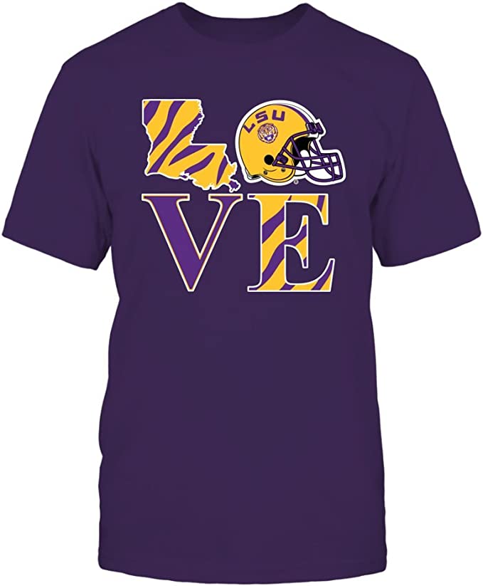 LSU Tigers T-Shirt - Love Tee - State Helmet