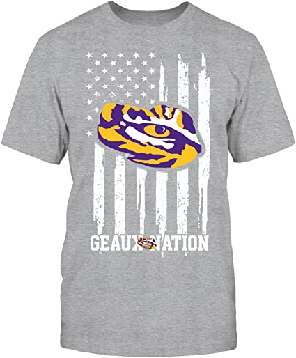 LSU Tigers T-Shirt - USA Flag - Tiger Eye Logo